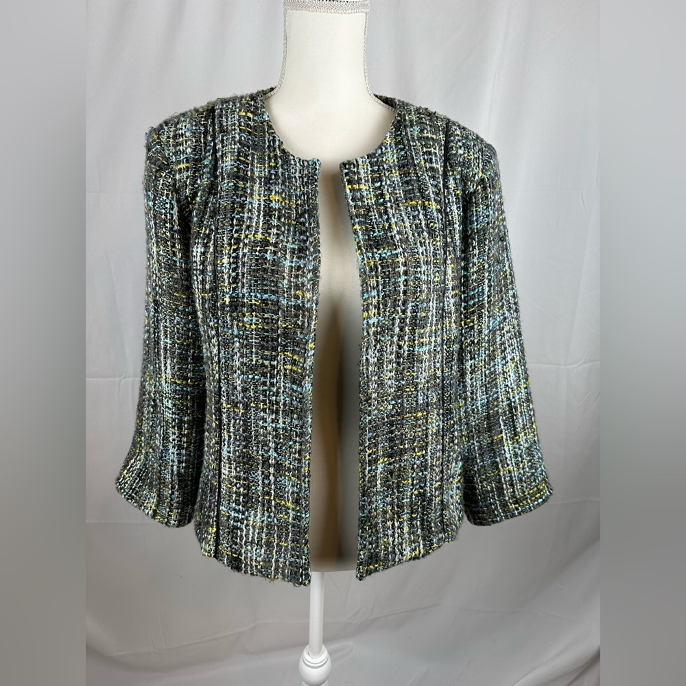 CHRISTOPHER & BANKS Women’s Size XL Jacket Blazer Textured Open Front